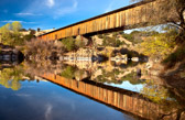 Knights ferry Covered Bridge Reflection